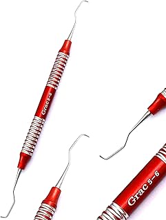 AAProTools 1 Piece High Grade Gracey Curette 5/6 Scaler Red Periodontal Dental Instruments
