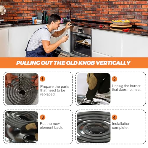 Beaquicy 316442301 Mp26Ya Electric Burner Replacement (8''Coil Range Cooktop Stove,5 Turns) - Surface Burner Heating Element 316442301 Suitable For Whirlpool, Frigidaire thumb #5