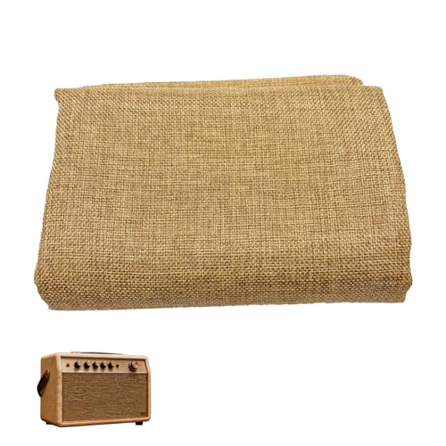 XFJYMXDM 19.7x57.5 Inch Linen Speaker Grill Cloth Speaker Fabric Protective Dustproof Mesh Cloth Stereo Grill Filter Fabric Mesh for Repair and Refurbishment Beige
