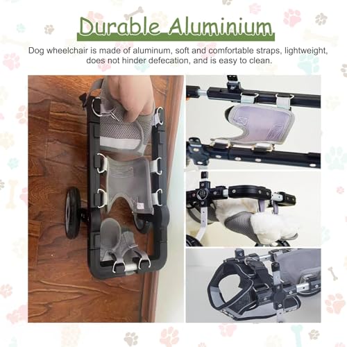 Fauteuil roulant pour chien handicapé chariot de soutien réglable - 5