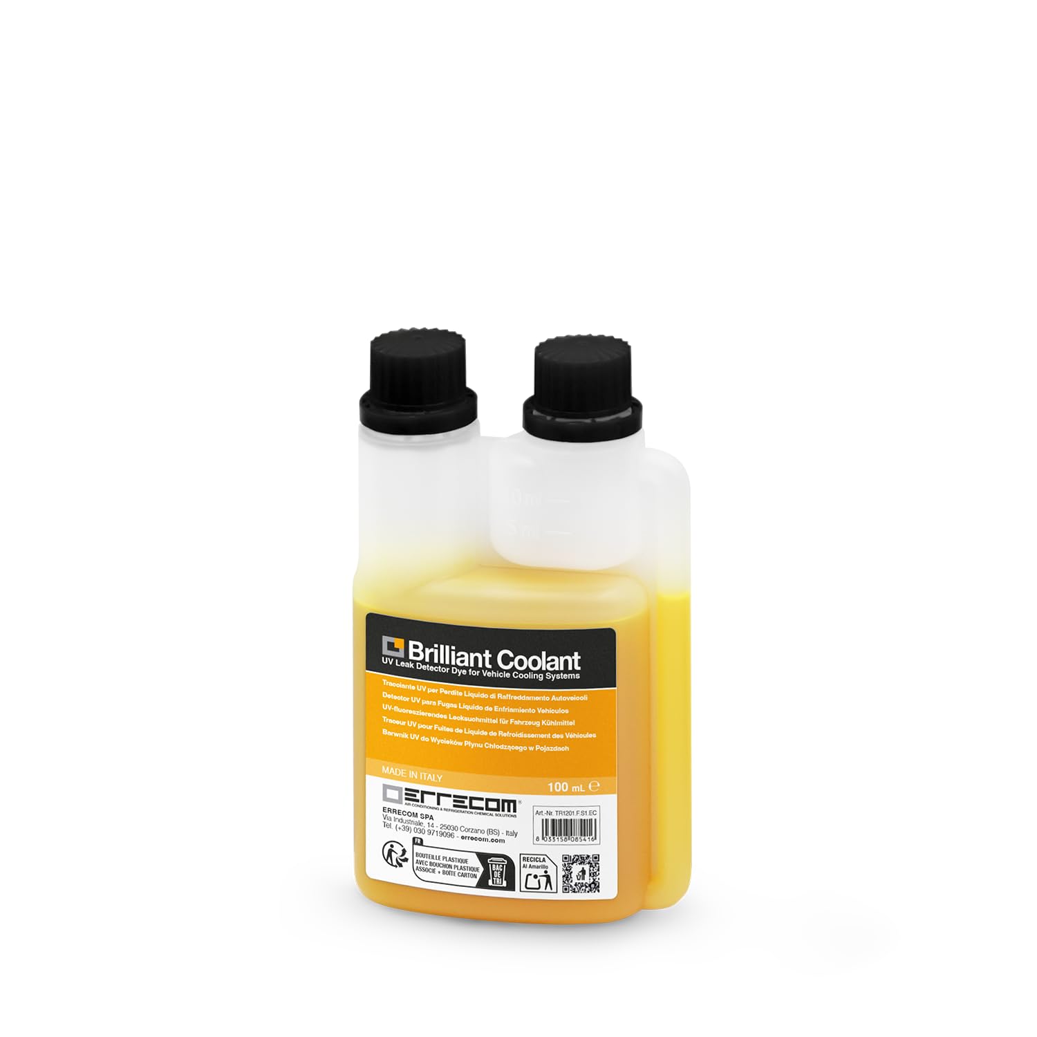 ERRECOM Brilliant Coolant – 100 ml, Car Radiator Coolant Cooling System UV Leak Detector Dye