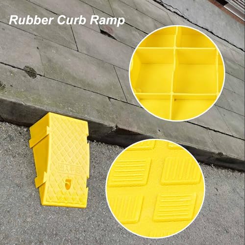 Rampa para bordillo portátil de plástico resistente 7.5 pulgadas miniatura 6