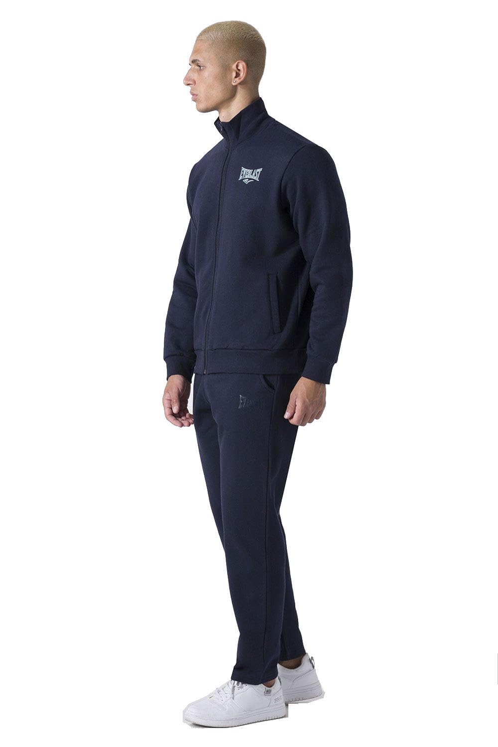 Everlast Tuta da Ginnastica Uomo Completo Sportivo, Blu, XL | Cotone Felpato, Set per Sport e Tempo Libero, Palestra