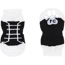 RC Pet Products Fun PAWks Anti-Slip, Stylish, Functional, Protective Dog Socks | Medium, Sneakers Black