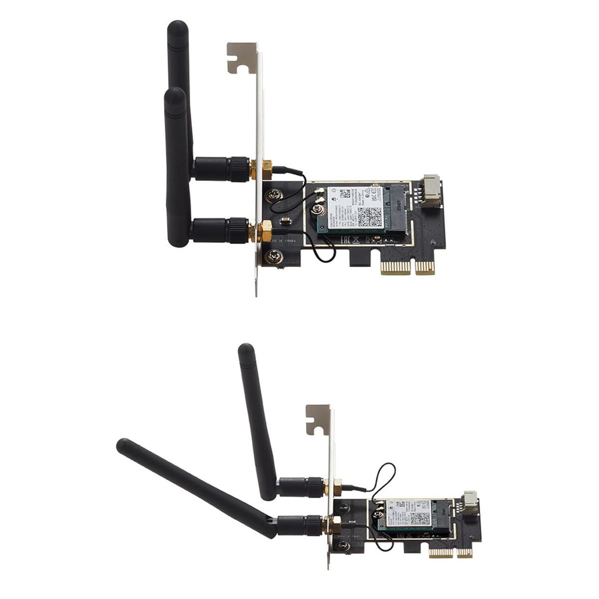 Carte WiFi PCI-E WiFi 7 BE200, Tri-Band 2.4G&5G&6GHz, Métal Noir+PCB, Vitesse sans de 8774Mbps, Carte Réseau sans BE200 pour Win11.