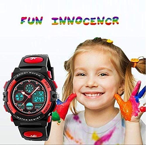 V2A Watch for Boys Age 7 and above Analogue-Digital Shock Resistant Alarm Calender Water Proof Sports Watch for Boys Age 7 to 16 Years - Image 2