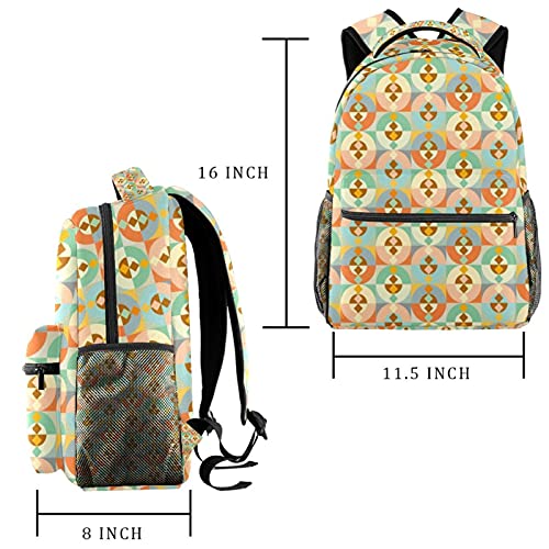 Sac à dos école géométrique multicolore pour garçons et filles - 2