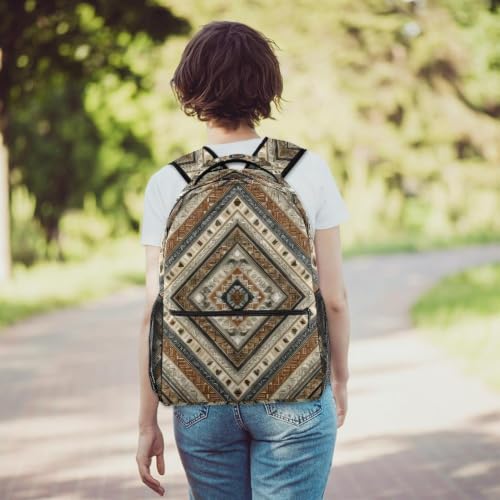 Mochila escolar étnica oriental impermeable contra la lluvia para portátil 6