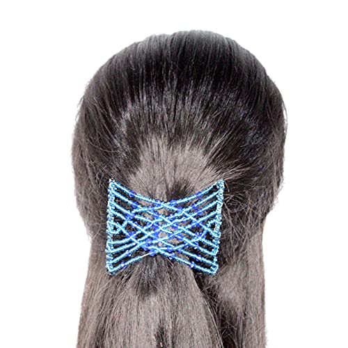Image of Stretchy Hair Combs Clip Beaded Hair Clips For Women And Girls Multi Color Pack Of 1 (M1)