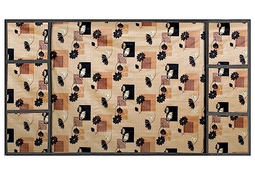 Image of Stylista Refridgerator top Cover Suitable for Samsung RT28C3452CU /HL, 236 Liter Fridge, Dimension (WXD) 65x111 CM, Lotus Pattern Beige