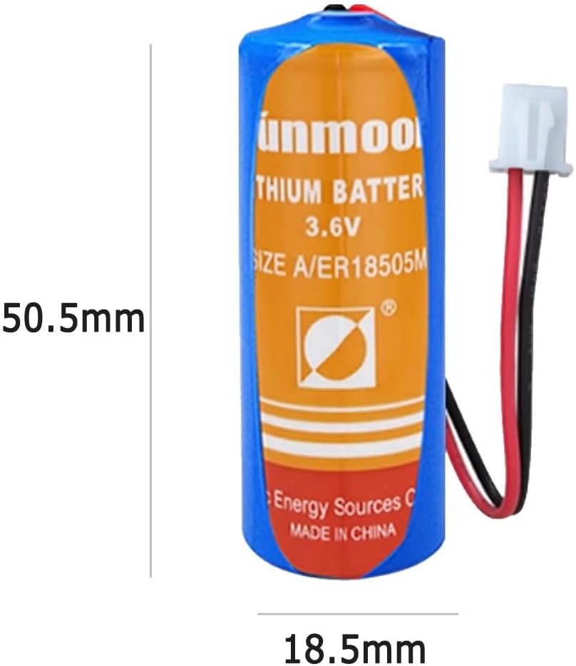 QULONG (3-Pack) ER18505M 3.6V 3200mAh Non-Rechargeable Lithium Battery ER18505H (with 2.54 White Plug)