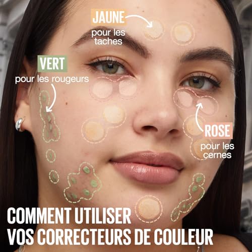 Maybelline - Instant Effaceur - Correcteur de Couleur - Corrige les Rougeurs, Cernes, Taches et Imperfections - Tenue Longue Durée 12H - Teinte : Jaune - 6,8 ml