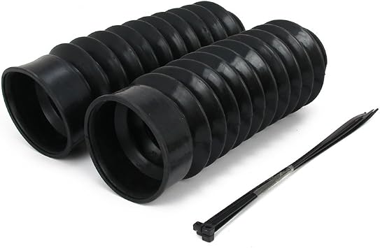AnXin 49mm Fork Cover Front Gaiters Gators Boot Shock Absorber for Dyna FXDWG Black