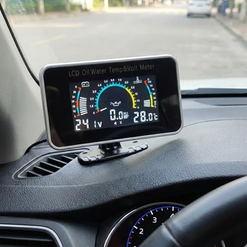 3 w 1 wielofunkcyjny samochód LCD cyfrowy wyświetlacz miernik ciśnienia temperatura Woda Voltmeter Uniwersalny cel 9-36 V dla samochodu, ciężarówki, samochodów kempingowych lub