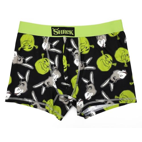 Bioworld Shrek Donkey & Shrek Character Print Men's 3-pack Boxer Briefs3