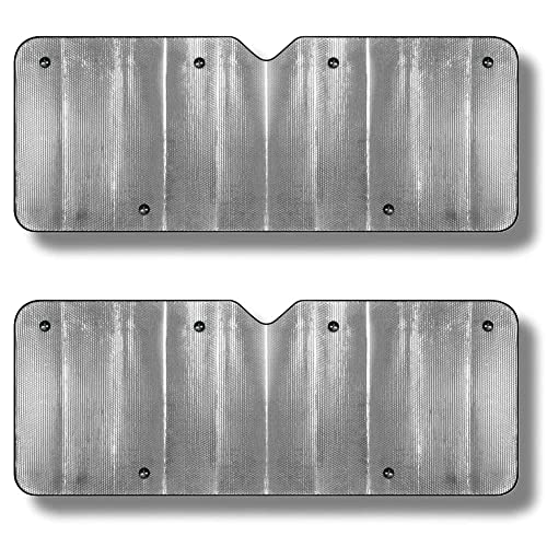 AutoScheich® XXL Protection solaire vitre avant Camion Bus Transporter Pare-Soleil Reflex Cabine pare-brise Protection contre la chaleur 90 cm x 240 cm