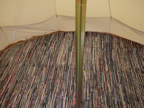 Bell Tent Boutique Bell Tent Chindi Rag Rug – Hand Loomed Recycled Cotton – Half Moon or Full Floor Mat – Fits 3m to 6m ZIG Tents - Image 5