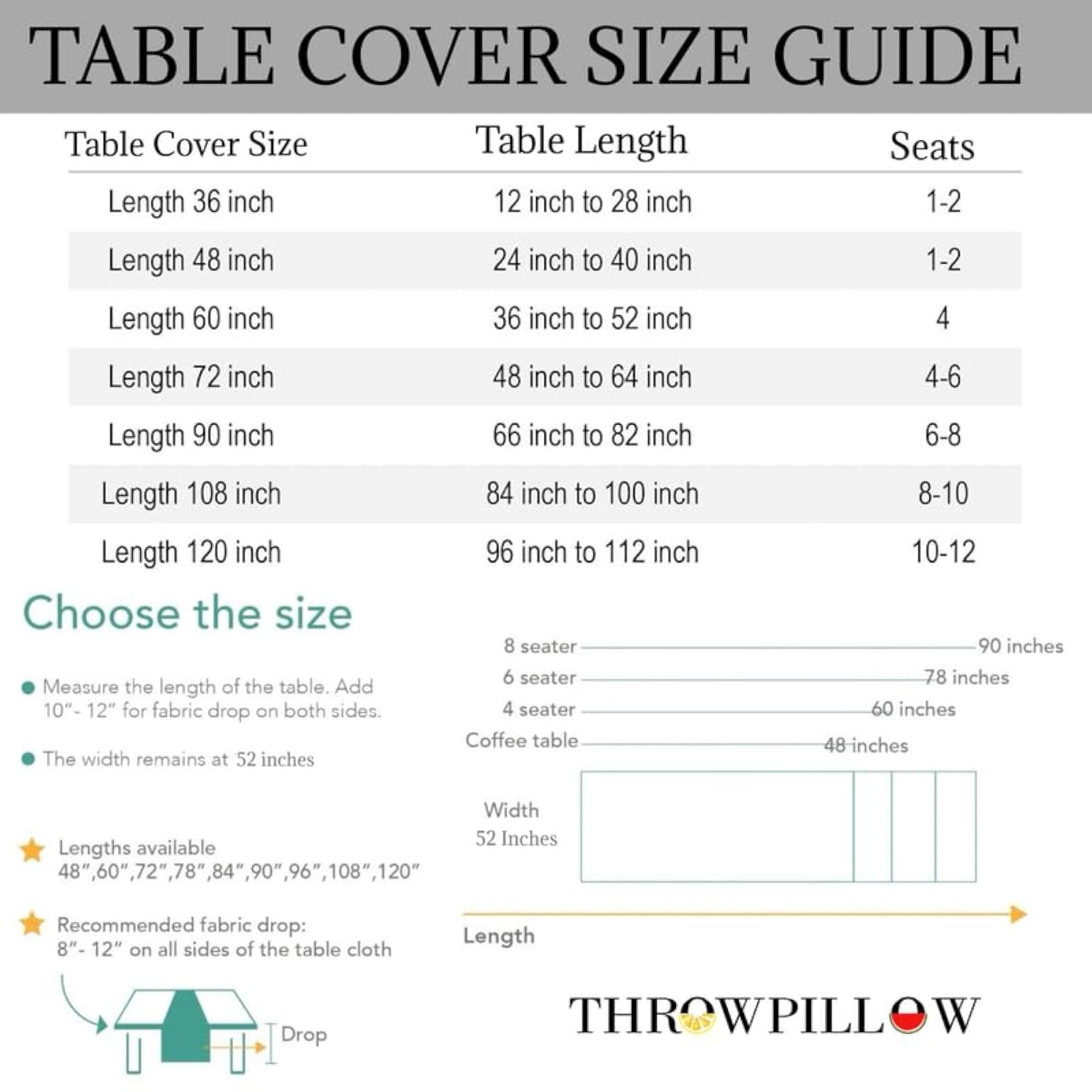 Blue and White Striped Cotton Dining Table Cover