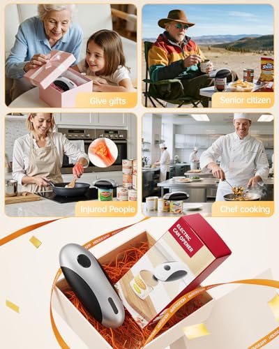 HouseSapp Rechargeable Electric Can Opener - Smooth Edge, One-Touch Automatic Can Opener f - image 6
