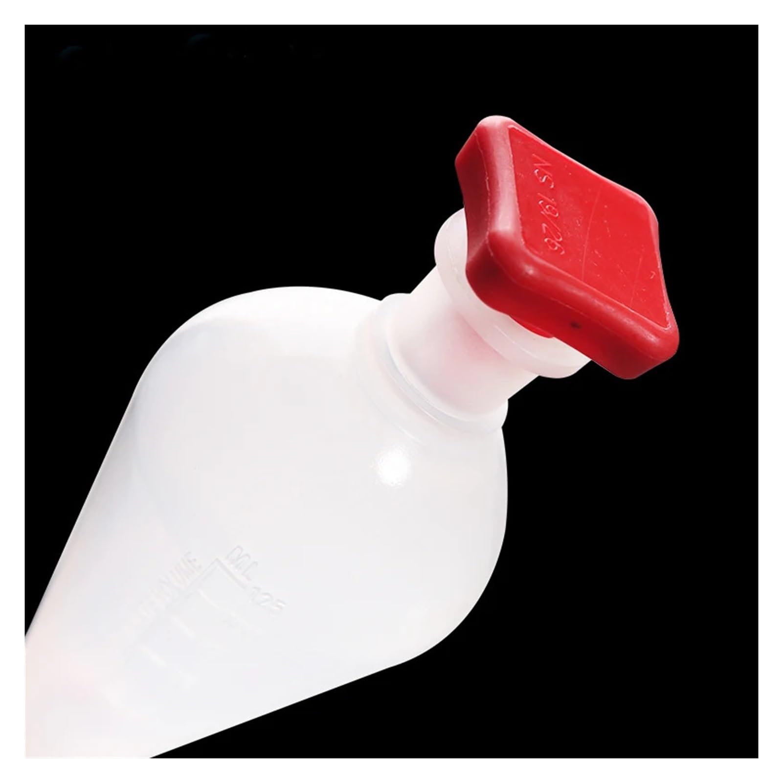 250 ml birnenförmiger Scheidetrichter aus Kunststoff mit PTFE-Stopfen. PP-Trenntrichter. Laborbedarf