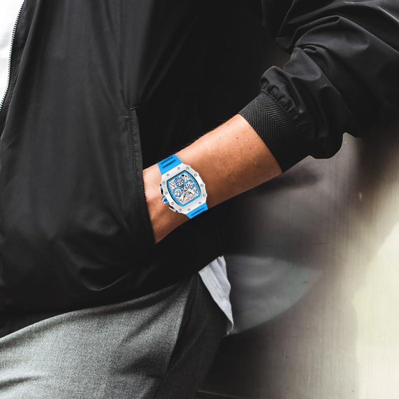 Image of Giordano Multifunction Watch for Men with Day, Date, and 24-Hour Sub-Dial, Water Resistant Square Dial Unique Design