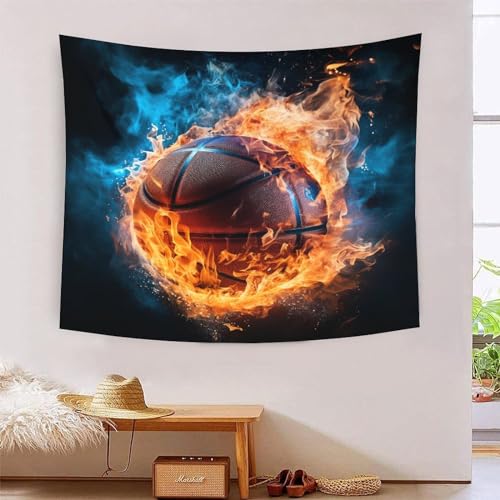 Tapisserie murale tissu basket pour masquer un mur vide
