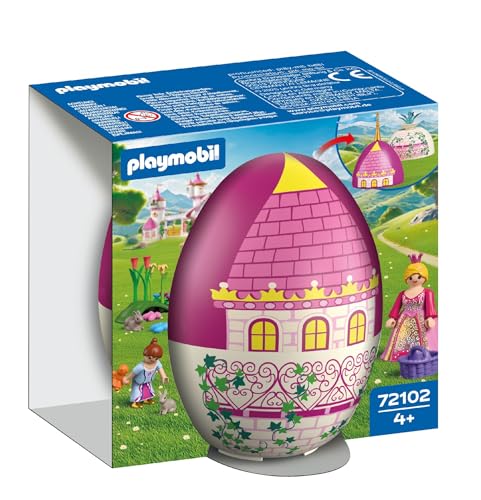Playmobil 72102 Play Egg : Princess ? Ensemble de jeu avec figurines de princesse, lapins et accessoires de jardin, étui réutilisable pour garçons et filles à partir...