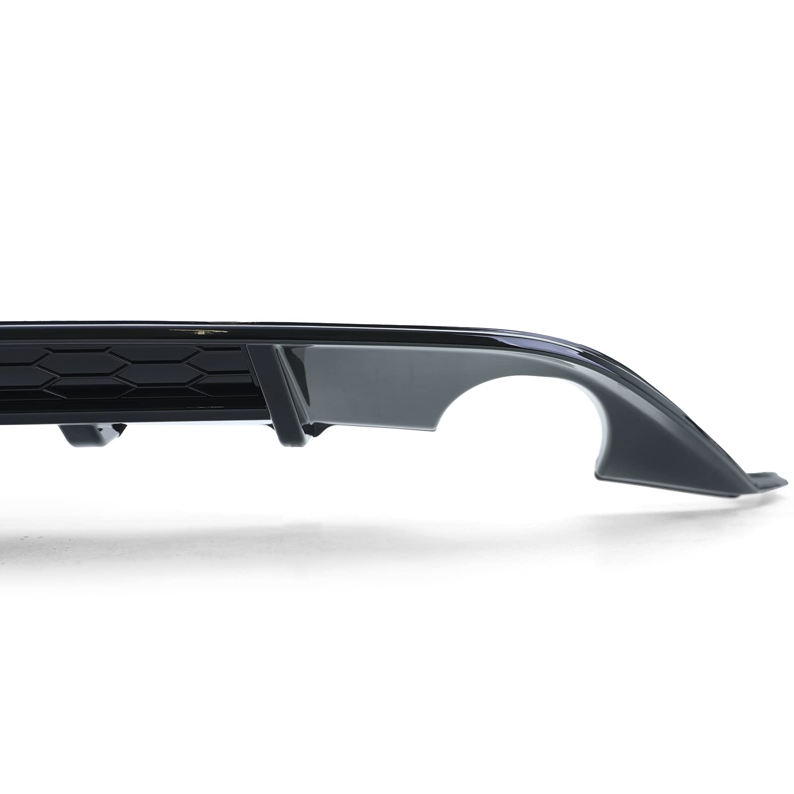 Sport Heckdiffusor Einzelrohr beidseitig Schwarz Glanz für VW Golf 7 GTI 13-17