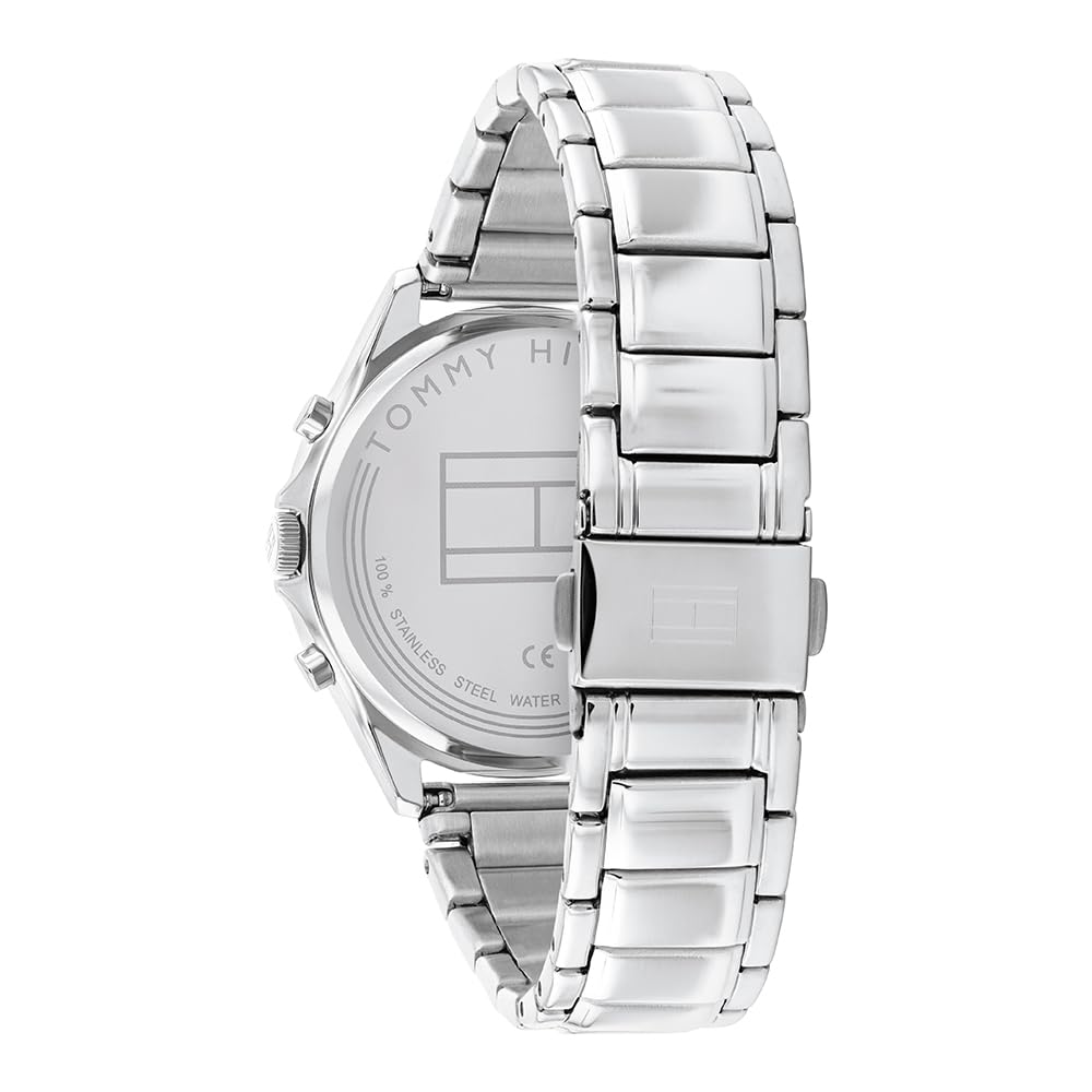 Tommy Hilfiger Reloj Analógico de Cuarzo Multifunción para Mujer con Correa de Acero Inoxidable