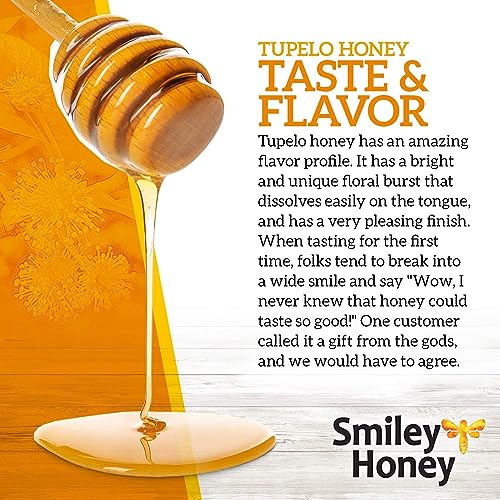 Smiley Honey 100% Tupelo Miel Orgánica Pura 8oz miniatura 4