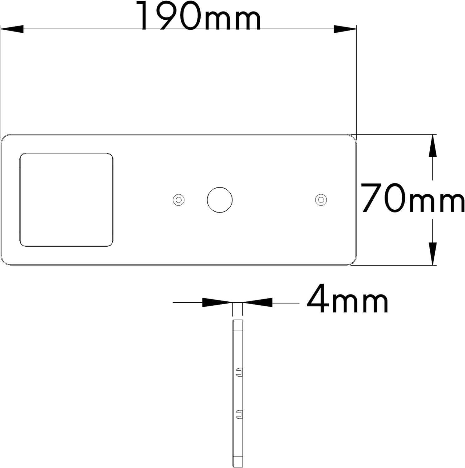 kalb | Faretto LED da incasso nero 5 W – molto piatto da cucina con funzione touch dimmer faretto da incasso faretto da incasso, a scelta: set da 2 pezzi bianco caldo