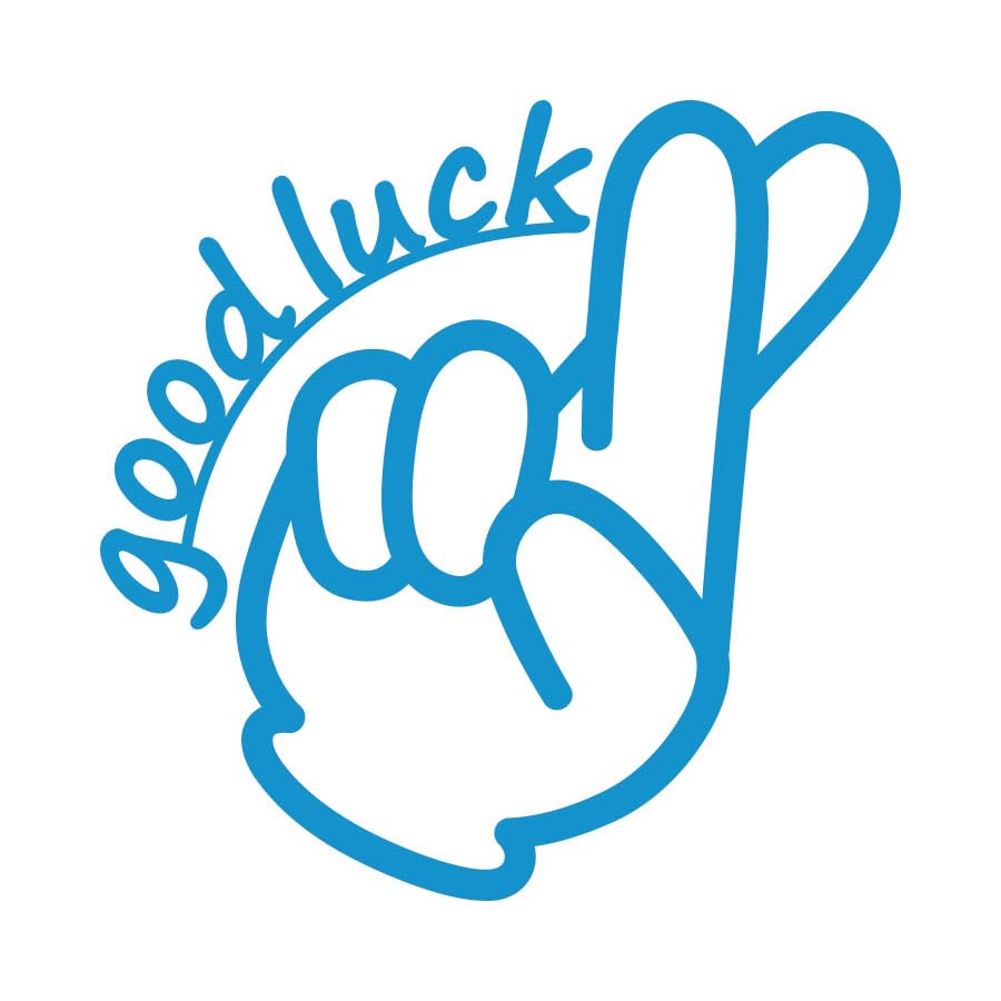 Amazon.co.jp: good luck グッドラック ハンドサイン 指マーク シール