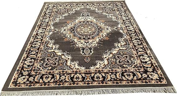 Image of Soft Washable Beautiful Acrylic Rugs for Home Decor Living Room 5x7 feet (150 x 200 CM) Grey