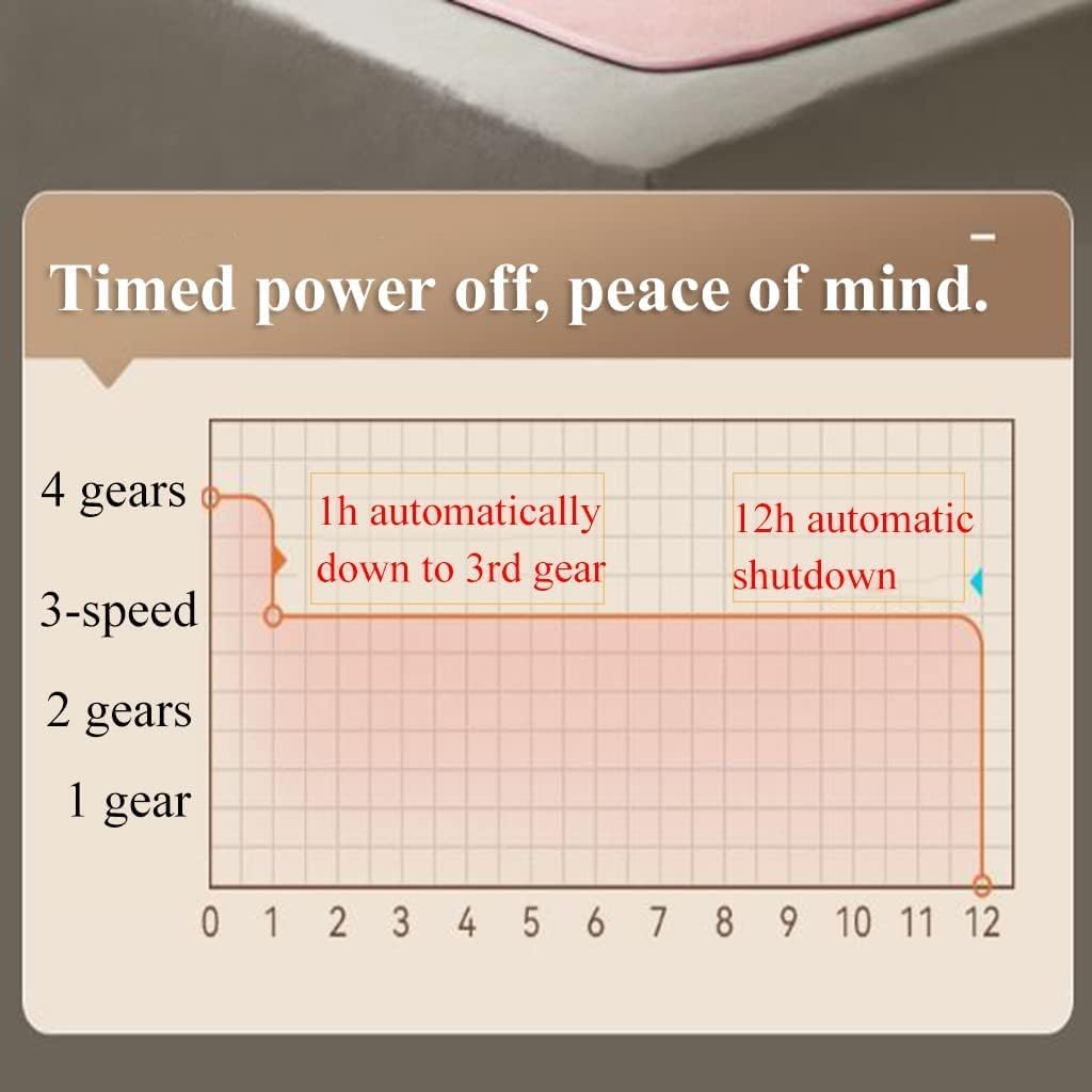 review DAPERCI Comfort Electric Blanket Single/Double Control Electric Throw 4 Heating Levels and 12 h Auto Shut Off Heated Blanket for Bed