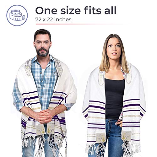 Talit Prayer Shawl – 72 x 22 Inch Messianic Tallit for Christian Jewish Prayer3