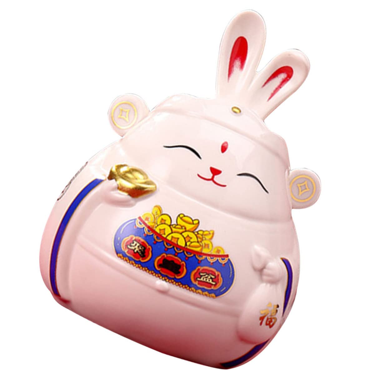BESTonZON Céramique Forme De Lapin Économiseur De Monnaie Décoratif Porcelaine pour Maison Bureaux pour Et Famille
