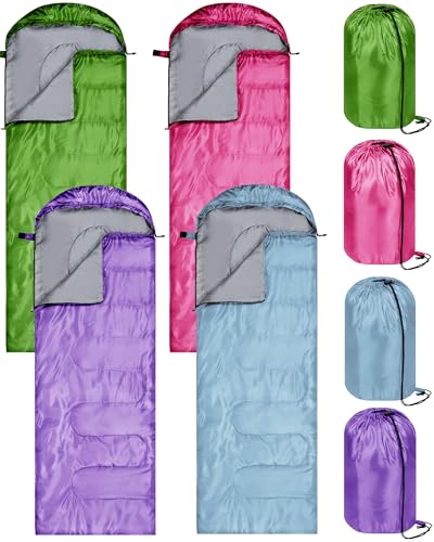 Tudomro 4 piezas bolsa de dormir para camping para adultos ligera, compacta, impermeable para aventuras al aire libre, mochilero, senderismo y viajes miniatura 1