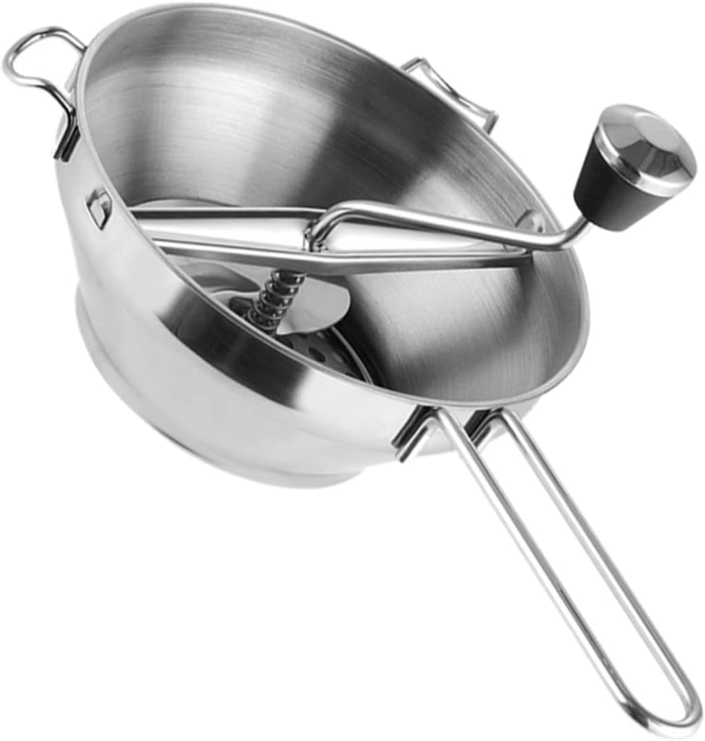 ABOOFAN Manual Stainless Steel Food Grinder Jam Maker Vegetable Ricer for Food Preparation Kitchen Tool with Spring Loaded Lever and Easy to Clean