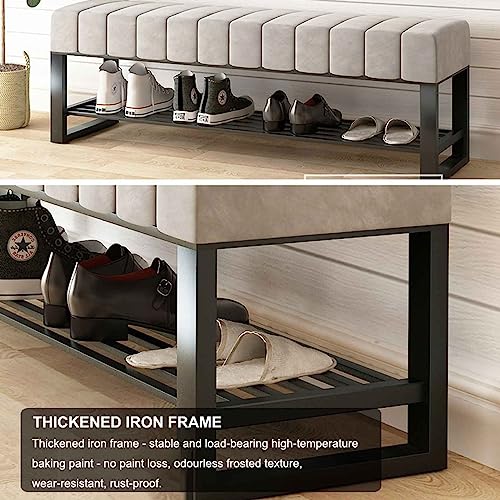 Banco de terciopelo con almacenaje para pasillo y sala de estar 8