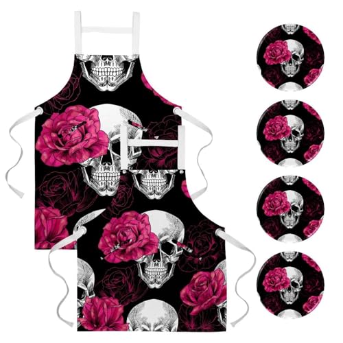 Tablier de serveuse multicolore pour bistrot restaurant et pâtisserie