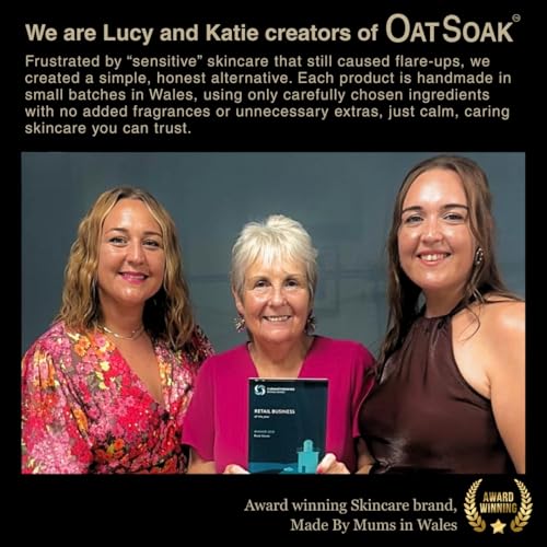 Image of OatSoak Scottish Colloidal Oatmeal Bath Additive. Dissolvable Oatmeal. Suitable for Skin Prone to Eczema, Psoriasis, Sunburn, and Chicken Pox. Handmade in the UK.