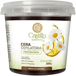 Cera Depilatória Quente Camomila Castilla Cosméticos 300g – Hidrossolúvel, Natural e Profissional