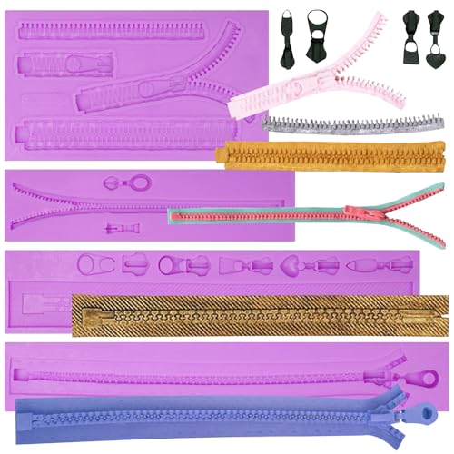 Zipper Chain Silicone Molds Purse Bag Zipper Cake Decorating Molds