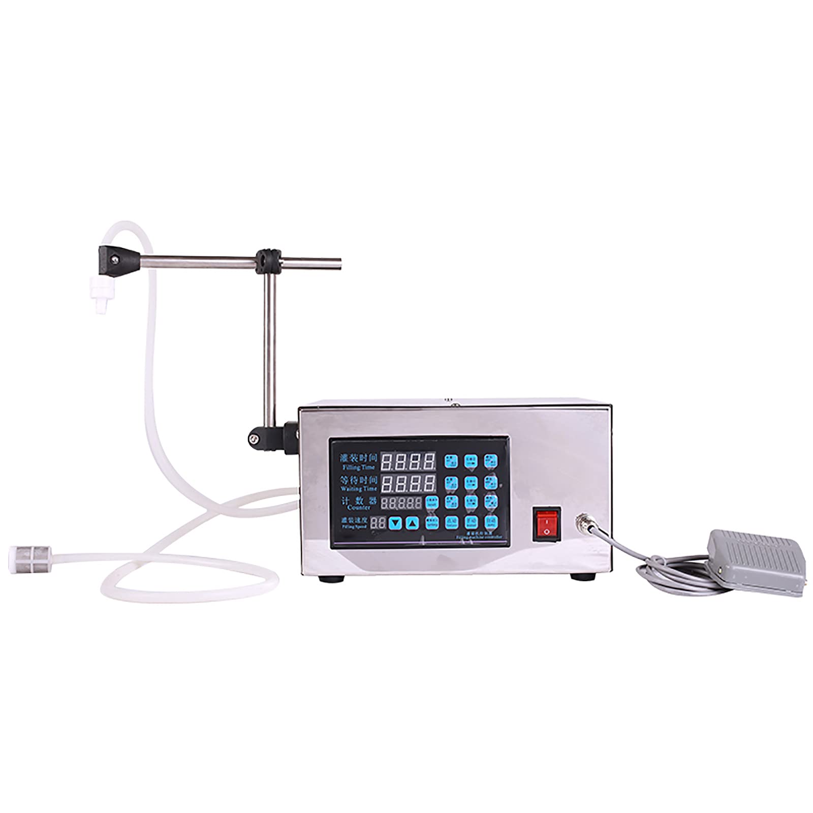 AYCDL Liquid Filling Machine, 5-3500ml Bottle Filler Machine, Digital Control for Liquid,Juice, Essential Oil with Non-drip Single Heads