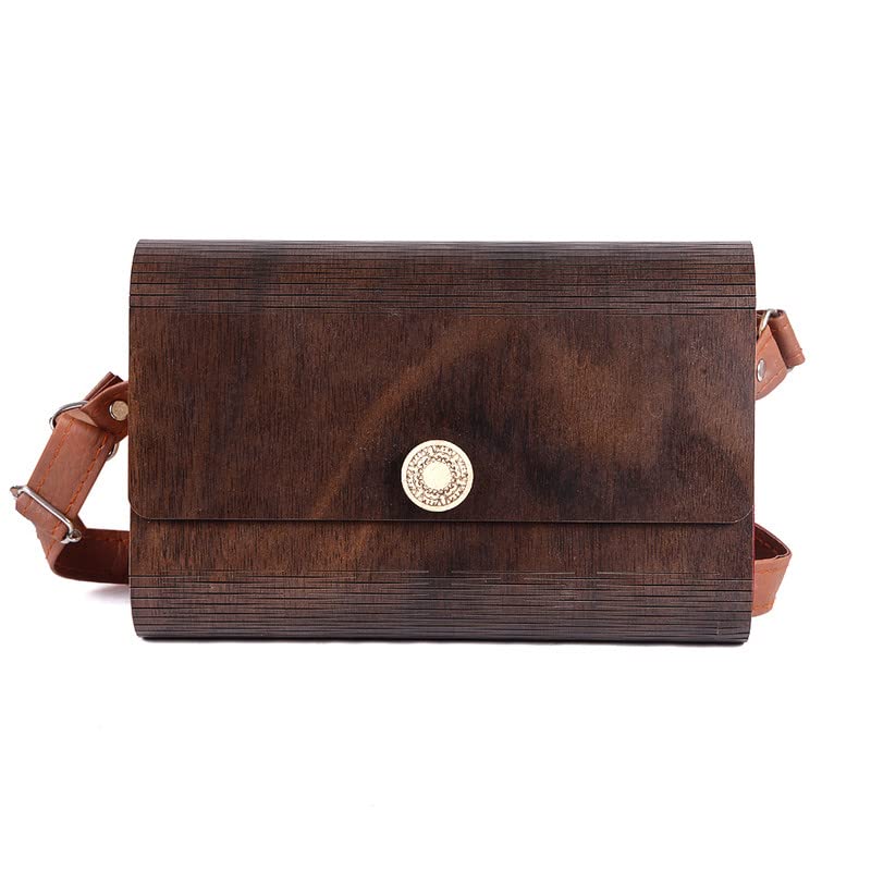 CrazyInk Women's Handcrafted Wooden Light Weight Unique Purse Handbag (PURSE 375) 3