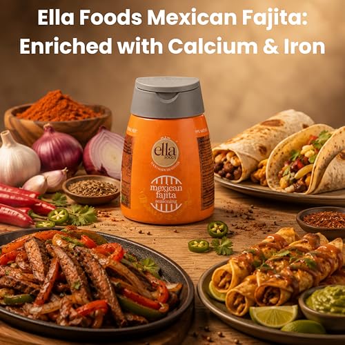 Image of Ella Foods Mexican Fajita Seasoning Powder (100g)- Pack of 2 | Authentic Mexican Seasoning Mix for tacos and burritos | Made with Cold Pasteurized Cryogenic Spices | Low Sodium & 99% Microbial-Free