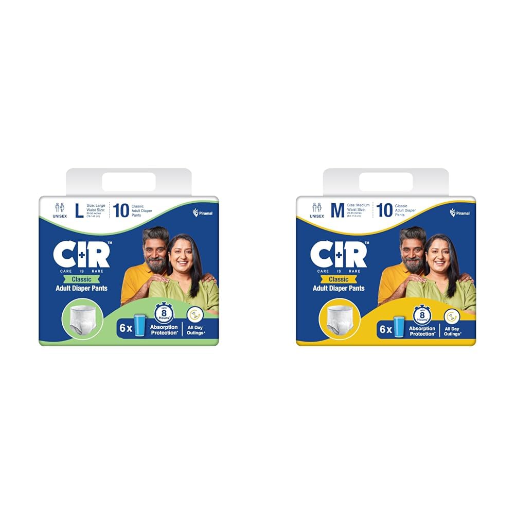 CIR Classic Adult Diaper Pants Style | Adult Diapers L Size (Large) | Waist Size (76-142 cm | 30"- | CIR Classic Adult Diaper Pants Style | Adult Diapers M Size (Medium) | Waist Size (64-114 cm | 25"-image-25