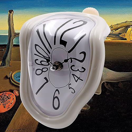 FAREVER Relógio de derretimento, relógio Salvador Dali relógio derretido para decoração de escritóri