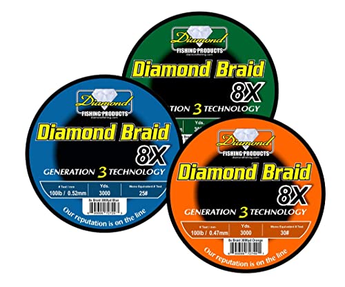 Momoi Diamond Braid Generation Iii Fishing Line 8X - Offshore Blue - 80Lb - 300 Yds #TOP1
