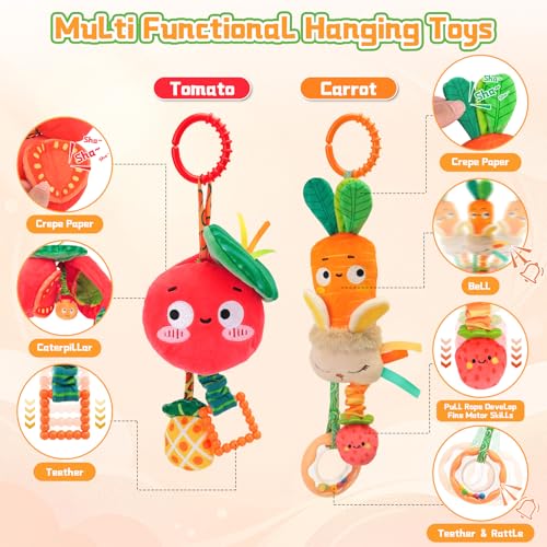 YELUFT Baby Toys for 0 3 6 9 12 Months, Baby Hanging Toys, Car Seat Stroller Crib Gym Baby Rattle Toys with Teether for Newborn Infants Baby Boys Girls Gifts — view 4